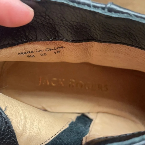 NEW Jack Rogers Tinsley booties black women’s 9M Almond toe wood Stacked heel - Picture 9 of 14